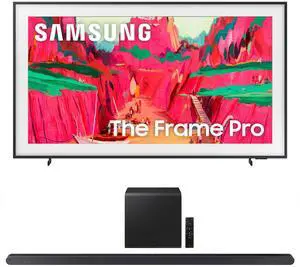 Samsung QN65LS03FWFXZA 65 Inch The Frame Wireless 4K Neo QLED TV with a Samsung HW-S800D 3.1.2 Ch Soundbar and Subwoofer with Dolby Atmos (2025)