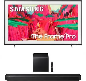 Samsung QN65LS03FWFXZA 65 Inch The Frame Wireless 4K Neo QLED TV with a Samsung HW-Q800F Q Series Soundbar 5.1.2 Ch Subwoofer (2025)