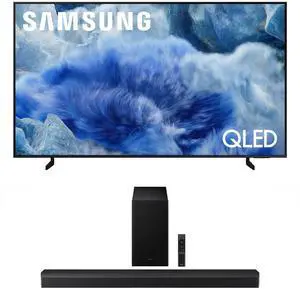 Samsung QN75Q8FAAFXZA 75 Inch Class QLED Q8F 4K Vision AI Smart TV with a Samsung HW-B750F B Series Soundbar 5.1 Ch and Subwoofer (2025)