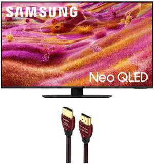 Samsung QN43QN90FAFXZA 43 Inch Neo QLED 4K QN90F Vision AI Smart TV with a WireLogic Ruby 8ft Ultra High Speed 4K-8K-10K HDMI Cable (2025)