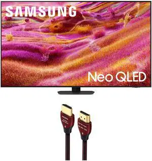 Samsung QN55QN90FAFXZA 55 Inch Neo QLED 4K QN90F Vision AI Smart TV with a WireLogic Ruby 8ft Ultra High Speed 4K-8K-10K HDMI Cable (2025)