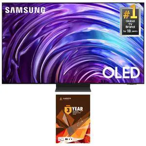 Samsung QN77S95DDFXZA 77 Inch OLED 4K Smart TV with Dolby Atmos and 3 Year Amber Protection Plan (2024)