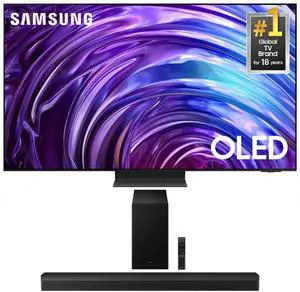 Samsung QN77S95DDFXZA 77 Inch OLED 4K Smart TV with a Samsung HW-B750F B Series Soundbar 5.1 Ch and Subwoofer (2024)