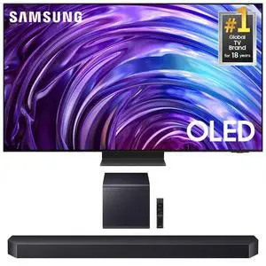 Samsung QN77S95DDFXZA 77 Inch OLED 4K Smart TV with a Samsung HW-Q900F Q Series Soundbar 7.1.2 Ch Subwoofer (2024)