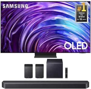 Samsung QN77S95DDFXZA 77 Inch OLED 4K Smart TV with a Samsung HW-Q990F Q Series Soundbar 11.1.4 Ch Subwoofer with Rear Speakers (2024)