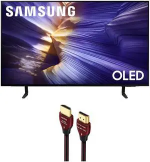 Samsung QN42S90FAEXZA 42 Inch 4K OLED Smart TV with a WireLogic Ruby 8ft Ultra High Speed 4K-8K-10K HDMI Cable (2025)