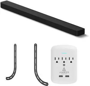 Sony HT-A9000 BRAVIA Theater Bar Soundbar with a Walts TV SOUNDBAR-MOUNT and Amber Protection 3-OUTLET-SURGE Surge Protector (2024)