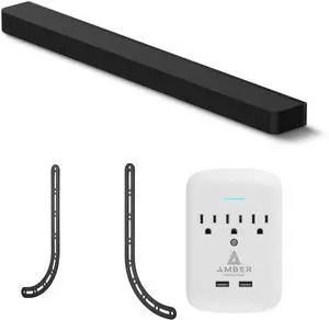 Sony HT-A8000 BRAVIA Theater Bar Soundbar with a Walts TV SOUNDBAR-MOUNT and Amber Protection 3-OUTLET-SURGE Surge Protector (2024)
