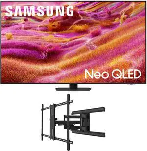 Samsung QN85QN90FAFXZA 85 Inch Neo QLED 4K QN90F Vision AI Smart TV with a Kanto PMX800 Full Motion Dual Stud Mount (2025)