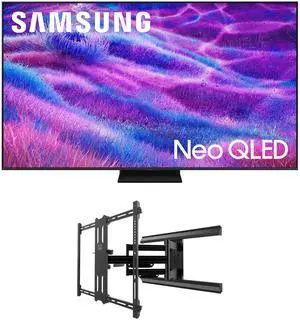 Samsung QN85QN80FAFXZA 85 Inch Neo QLED QN80F Series Supreme UHD 4K TV with a Kanto PMX700 Pro Series Full Motion Dual Stud Mount (2025)