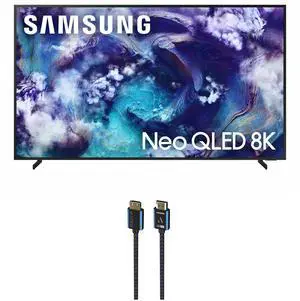 Samsung QN65QN900FFXZA 65 Inch Neo Quantum HDR 8K Pro QLED Smart TV with an Austere 5S-4KHD2-2.5M V-Series 2.5m Premium 4K HDR HDMI Braided Cable (2025)