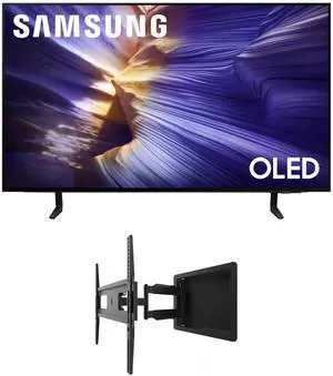 Samsung QN42S90FAEXZA 42 Inch 4K OLED Smart TV with a Kanto R300 Recessed Low Profile Full Motion Wall Mount (2025)