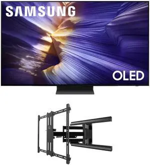 Samsung QN65S90FAFXZA 65 Inch 4K OLED Smart TV with a Kanto PMX700 Pro Series Full Motion Dual Stud Mount (2025)
