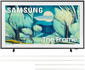 Samsung QN43LS03FAFXZA 43 Inch The Frame QLED 4K Art Mode Vision AI Smart TV with a VG-SCFA43WTB Customizable Bezel - Modern White (2025)