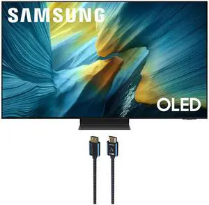 Samsung QN65S95FAFXZA 65 Inch OLED HDR Pro 4K Smart TV with an Austere 5S-4KHD2-2.5M V-Series 2.5m Premium 4K HDR HDMI Braided Cable (2025)
