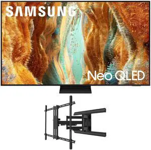 Samsung QN85QN70FAFXZA 85 Inch Neo QLED 4K Smart TV with a Kanto PMX800 Full Motion Dual Stud Mount (2025)