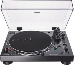 AT-LP120XUSB-BK Direct-Drive Turntable (Analog & USB), Fully Manual, Hi-Fi, 3 Speed, Convert Vinyl to Digital, Anti-Skate and Variable Pitch Control Black