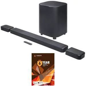 JBL BAR-1300X-MK2 AI Sound Boost with Dolby Atmos Soundbar System and 6 Year Amber Protection Plan (2025)