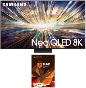 Samsung QN75QN850DFXZA 75 Inch Neo QLED 8K AI Upscaling Pro TV with 2 Year Amber Protection Plan (2024)
