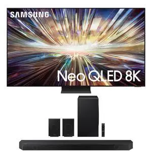Samsung QN85QN850DFXZA 85 Inch Neo QLED 8K AI Upscaling Pro TV with a HW-Q990D 11.1.4ch Soundbar (2024)