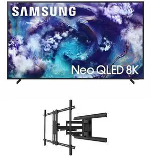 Samsung QN85QN900FFXZA 85 Inch Neo Quantum HDR 8K Pro QLED Smart TV with a Kanto PMX800 Full Motion Dual Stud Mount (2025)