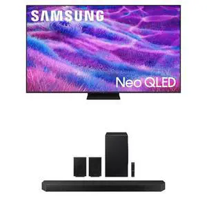 Samsung QN100QN80FFXZA 100 Inch Neo QLED QN80F Series Supreme UHD 4K TV with a Samsung HW-Q990D 11.1.4ch Soundbar with True Dolby Atmos Sound (2025)