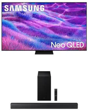 Samsung QN100QN80FFXZA 100 Inch Neo QLED QN80F Series Supreme UHD 4K TV with a Samsung HW-B630F B-Series Soundbar 3.1 Ch and Subwoofer with Dolby Audio (2025)