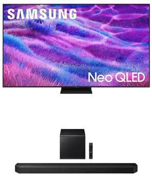 Samsung QN100QN80FFXZA 100 Inch Neo QLED QN80F Series Supreme UHD 4K TV with a Samsung HW-Q800F Q Series Soundbar 5.1.2 Ch Sound and Subwoofer (2025)