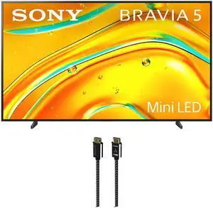 Sony K98XR50 98 Inch Bravia Mini LED 4K HDR TV with an Austere 7S-8KHD2-2.5M VII Series 2.5m Premium Braided 8K HDMI Cable (2025)