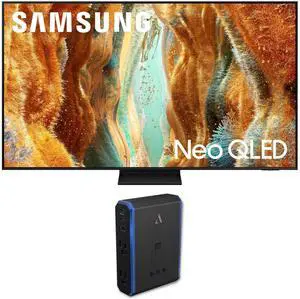 Samsung QN85QN70FAFXZA 85 Inch Neo QLED 4K Smart TV with an Austere 5S-PS4-US1 4-Outlet Power with Omniport USB (2025)