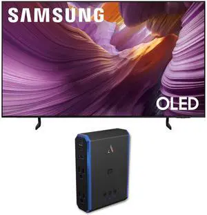 Samsung 83-Inch Class OLED S85F 4K Smart TV NQ4 AI Gen2 Processor, 4K AI Upscaling, OLED HDR, Pantone Validated, Samsung Vision AI Bundle with an Austere 5S-PS4-US1 4-Outlet Power (2025)