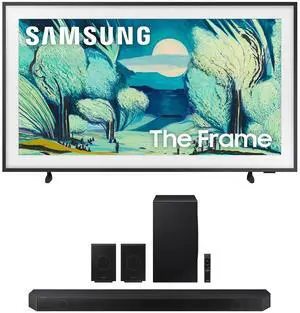 Samsung QN50LS03FAFXZA 50 Inch The Frame QLED 4K Art Mode Vision AI Smart TV with a Samsung HW-Q990D 11.1.4ch Soundbar (2025)