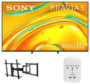 Sony K-85XR50 85" TV with FULL-MOTION-MOUNT-43-90 and 3-OUTLET-SURGE (2025) Sony K-85XR50 85" TV with FULL-MOTION-MOUNT-43-90 and 3-OUTLET-SURGE (2025)
