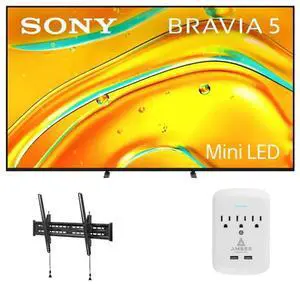 Sony K-85XR50 85" TV with TILT-MOUNT-43-90 and 3-OUTLET-SURGE (2025) Sony K-85XR50 85" TV with TILT-MOUNT-43-90 and 3-OUTLET-SURGE (2025)