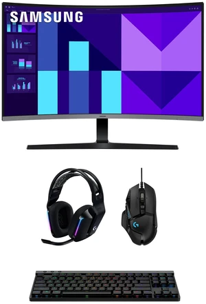 Samsung LS32D396GANXZA S39GD FHD 100Hz Curved 32" Monitor with G733 Headset, G515 Keyboard, and G502 Mouse (2025) Samsung LS32D396GANXZA S39GD FHD 100Hz Curved 32" Monitor with G733 Headset, G515 Keyboard, and G502 Mouse (2025)