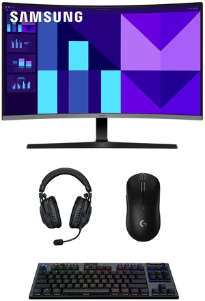 Samsung LS27D396GANXZA S39GD FHD 100Hz Curved 27" Monitor with PRO-X-2-LIGHTSPEED Headset, G915 Keyboard, and PRO-X-2-SUPERLIGHT Mouse (2025) Samsung LS27D396GANXZA S39GD FHD 100Hz Curved 27" Monitor with PRO-X-2-LIGHTSPEED Headset, G915 Keyboard, and PRO-X-2-SUPERLIGHT Mouse (2025)