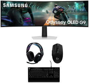 Samsung LS49DG910SNXZA 49" G91SD Odyssey 144Hz Curved Gaming Monitor with G535 Headset, G213 Keyboard, and G305 Mouse (2024) Samsung LS49DG910SNXZA 49" G91SD Odyssey 144Hz Curved Gaming Monitor with G535 Headset, G213 Keyboard, and G305 Mouse (2024)