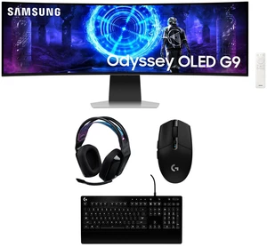 Samsung LS49DG956SNXGO 49" G95SD Odyssey OLED Curved Gaming Monitor with G535 Headset, G213 Keyboard, and G305 Mouse (2024) Samsung LS49DG956SNXGO 49" G95SD Odyssey OLED Curved Gaming Monitor with G535 Headset, G213 Keyboard, and G305 Mouse (2024)