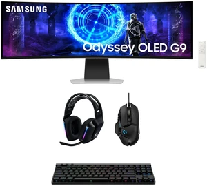 Samsung LS49DG956SNXGO 49" G95SD Odyssey OLED Curved Gaming Monitor with G733 Headset, G515 Keyboard, and G502 Mouse (2024) Samsung LS49DG956SNXGO 49" G95SD Odyssey OLED Curved Gaming Monitor with G733 Headset, G515 Keyboard, and G502 Mouse (2024)