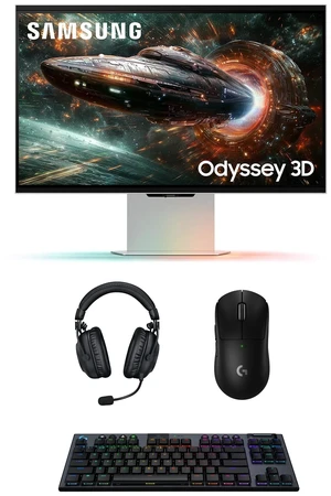Samsung LS27FG900XNXZA G90XF 27" Odyssey 3D 4K 165Hz Gaming Monitor with PRO-X-2-LIGHTSPEED Headset, G915 Keyboard, and PRO-X-2-SUPERLIGHT Mouse (2025) Samsung LS27FG900XNXZA G90XF 27" Odyssey 3D 4K 165Hz Gaming Monitor with PRO-X-2-LIGHTSPEED Headset, G915 Keyboard, and PRO-X-2-SUPERLIGHT Mouse (2025)