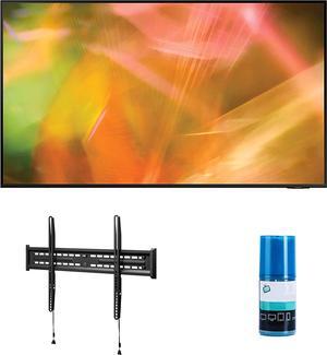 Samsung UN43AU8000 43" UHD 8 Series 4K LED Smart TV with a Walts FIXED-MOUNT-43-90 TV Mount for 43"-90" Compatible TV's and Walts HDTV Screen Cleaner Kit (2021)