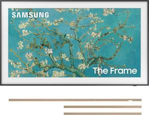 SAMSUNG 85Inch Class QLED 4K LS03B Series The Frame Quantum HDR Smart TV with Alexa Builtin with a SAMSUNG 85 The Frame Customizable Bezel for TV Modern Teak VGSCFA85TKBZA 2022