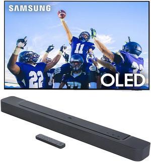 Samsung QN77S95CAFXZA 77 Ultra Slim 4K Quantum HDR OLED Smart TV with a JBL BAR300 50ch Soundbar with MultiBeam Sound and Dolby Atmos 2023