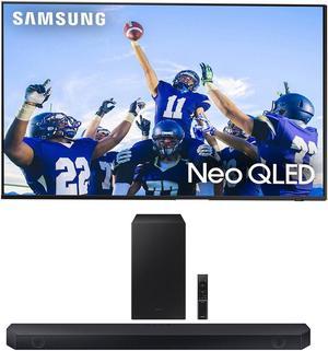 Samsung QN55QN90CAFXZA 55 Inch Neo QLED Smart TV with 4K Upscaling with a Samsung HWQ600C 312ch Soundbar and Subwoofer with Dolby Atmos 2023