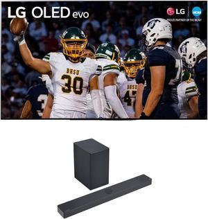 LG OLED55C3PUA 55 Inch OLED evo 4K UHD Smart TV with Dolby Atmos with a LG SC9 313ch Soundbar and Wireless Subwoofer with Dolby Atmos 2023
