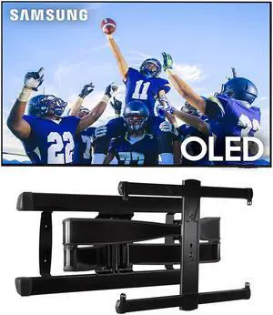 Samsung QN77S95CAFXZA 77" Ultra Slim 4K Quantum HDR OLED Smart TV with a Sanus VLF728-B2 Full Motion Wall Mount (2023)
