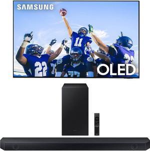 Samsung QN55S95CAFXZA 55 Inch Ultra Slim 4K Quantum HDR OLED Smart TV with a Samsung HWQ60C 31ch Soundbar and Subwoofer with Dolby Atmos 2023