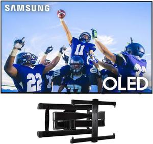 Samsung QN77S90CAFXZA 77" 4K OLED Smart TV with AI Upscaling with a Sanus VLF728-B2 Full Motion Wall Mount (2023)