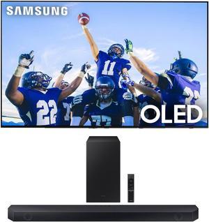 Samsung QN65S90CAFXZA 65 Inch 4K OLED Smart TV with AI Upscaling with a Samsung HWQ60C 31ch Soundbar and Subwoofer with Dolby Atmos 2023
