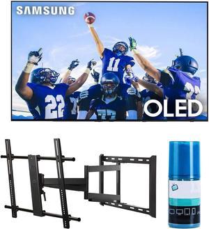 Samsung QN77S90CAFXZA 77" 4K OLED Smart TV with AI Upscaling with a Walts TV Large/Extra Large Full Motion Mount for 43"-90" Compatible TV's and Walts HDTV Screen Cleaner Kit (2023)